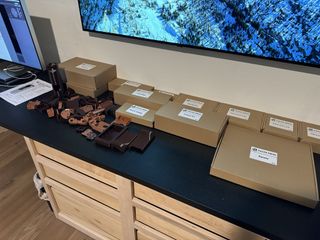 Cocoa Press kit parts organized and ready for assembly
